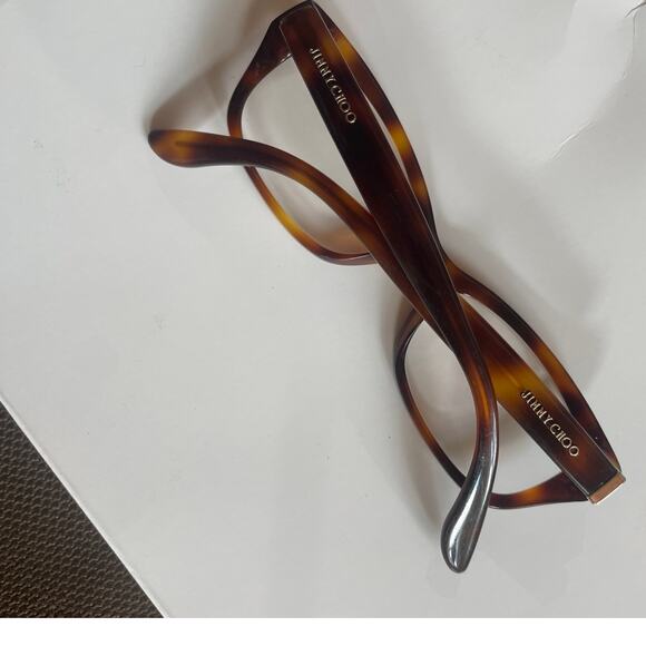 JIMMY CHOO Eho Tortoise Shell Glasses Frames Only Women's Made in Italy - Picture 4 of 6